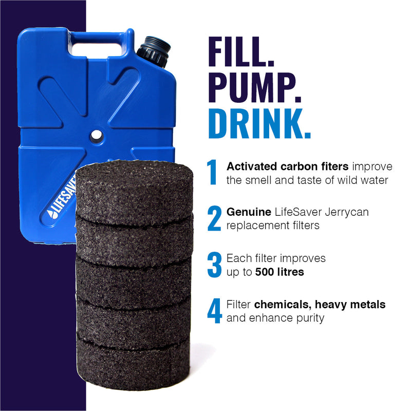 Load image into Gallery viewer, LifeSaver Jerrycan Activated Carbon Filters (5 pack)
