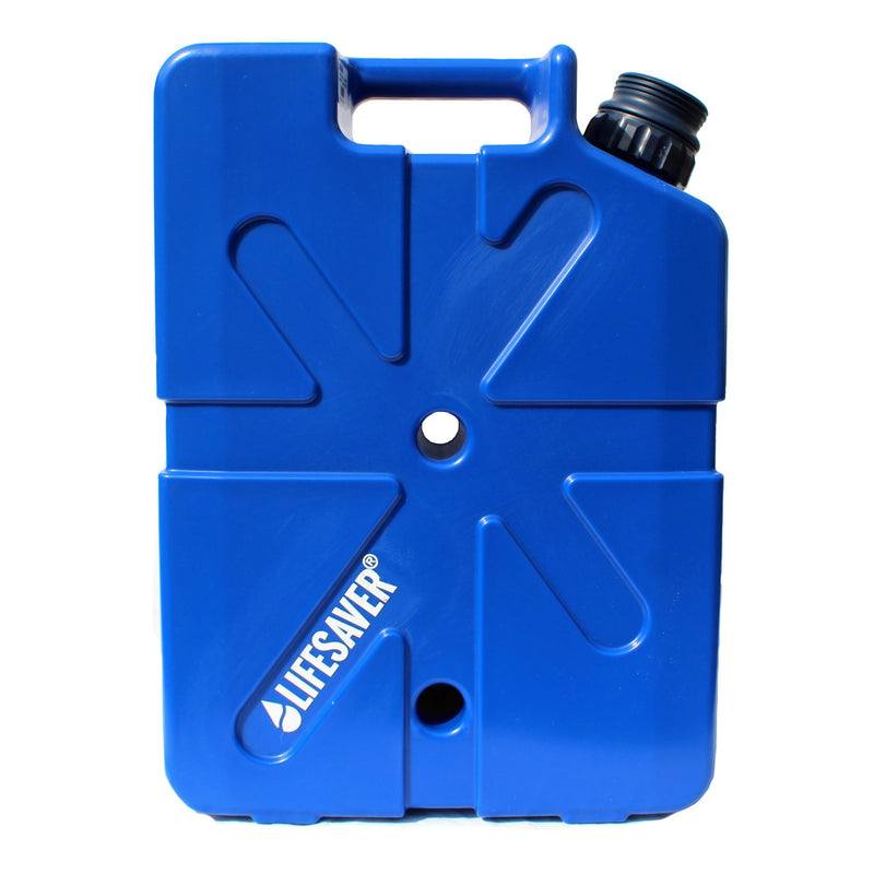 Load image into Gallery viewer, Blue Jerrycan with 'Lifesaver' branding on a white background
